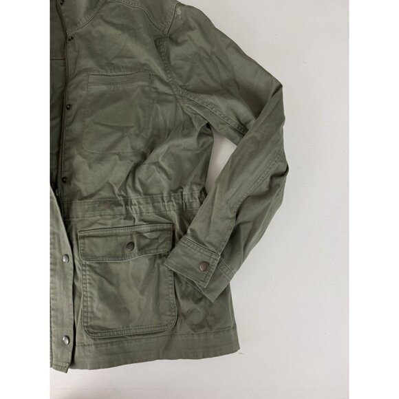 L.L. BEAN Women's Army Green Utility Anorak Jacket Sz L-Petite - Picture 4 of 8